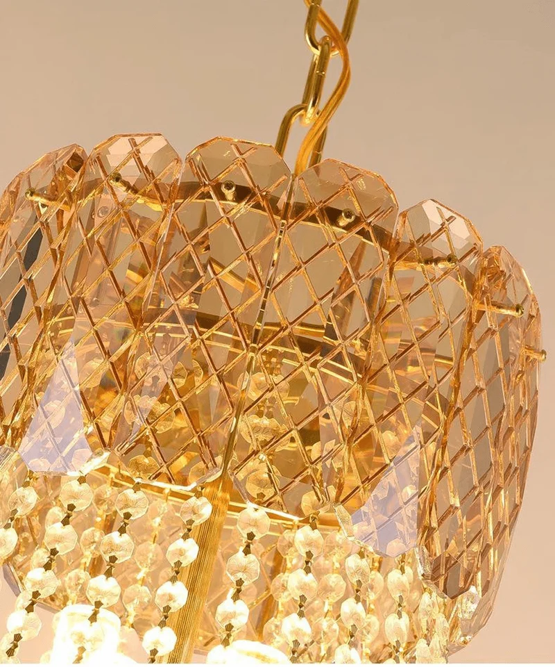 Grand Lustre Dore pour Salon