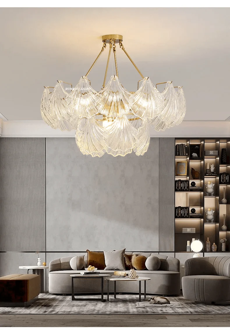 Lustre Contemporain en Verre Cristal