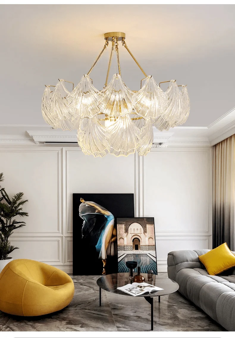 Lustre Contemporain en Verre Cristal