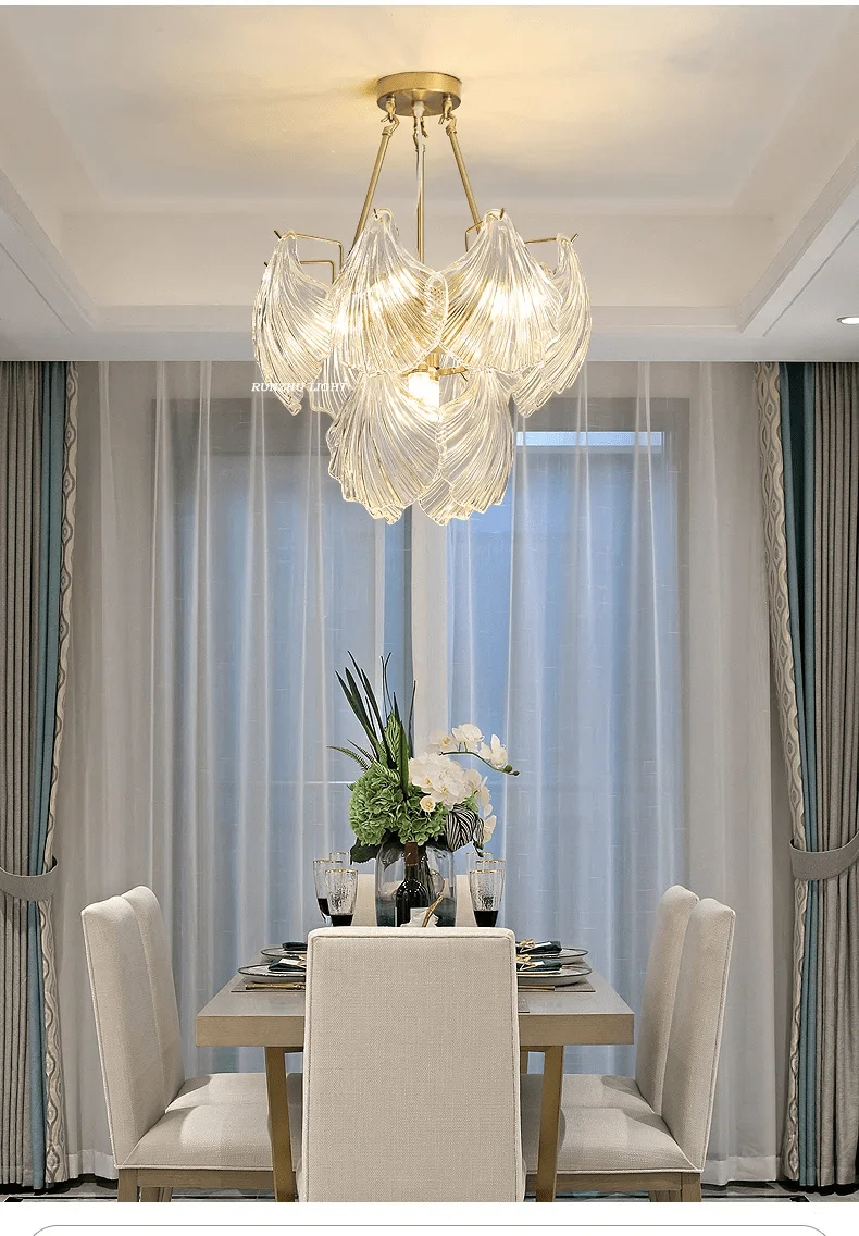 Lustre Contemporain en Verre Cristal
