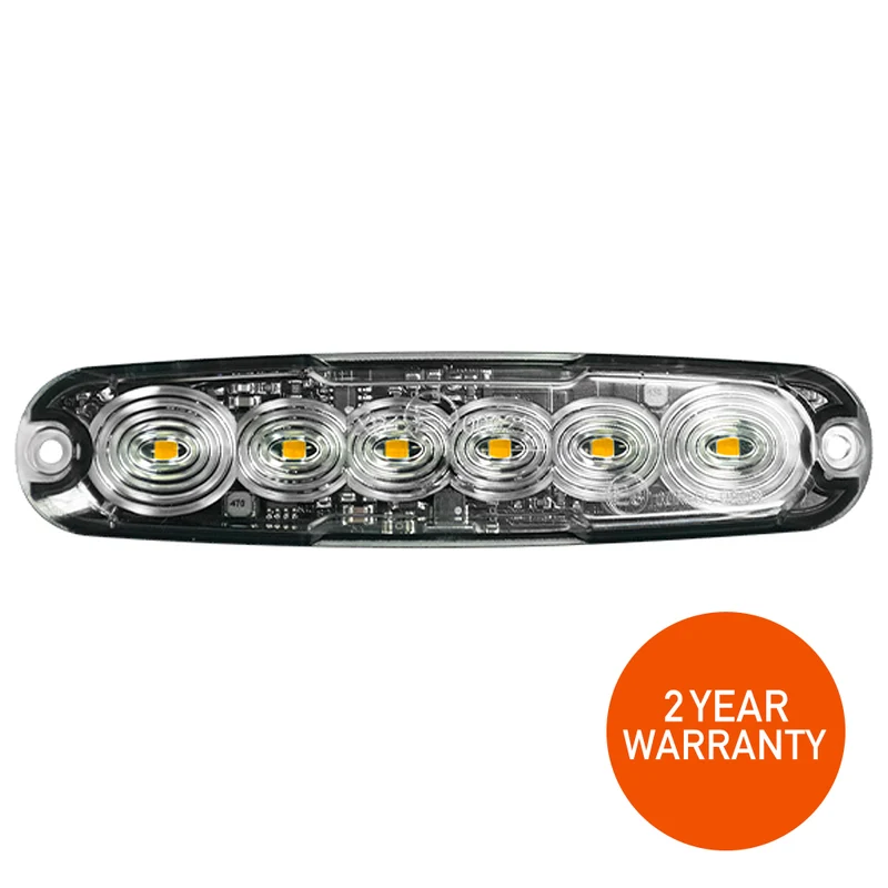 Lampe d'avertissement à 6 DEL à profil bas