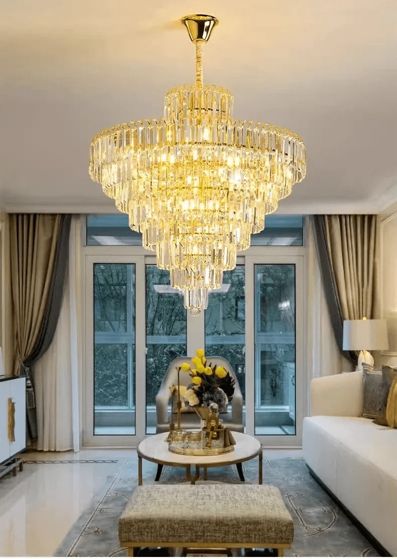Plafonnier Suspendu en Cristal pour Salon