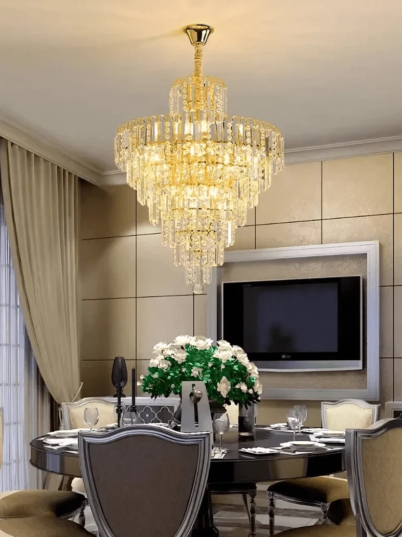 Plafonnier Suspendu en Cristal pour Salon