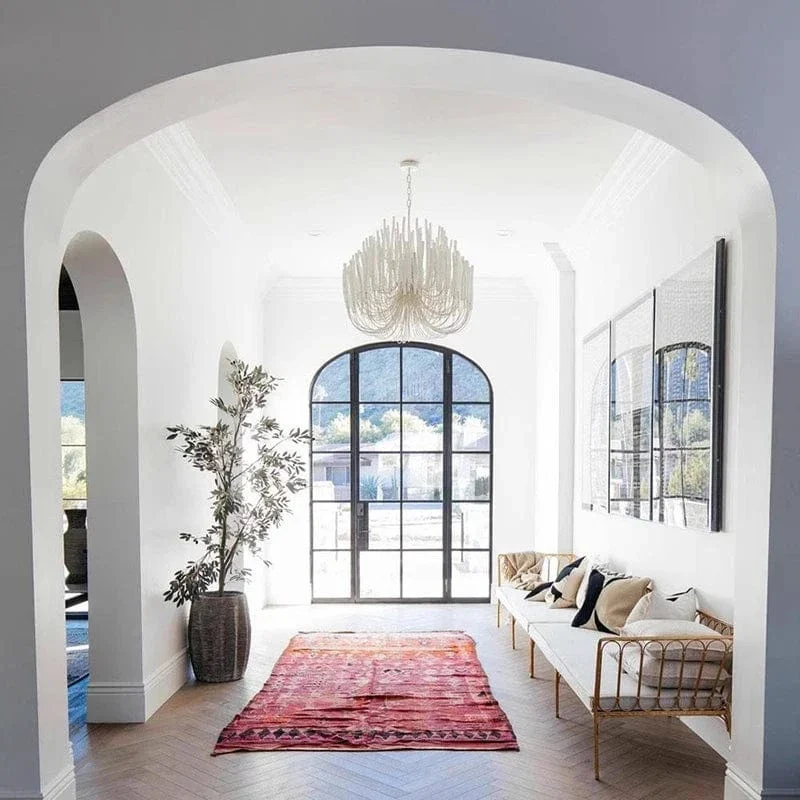 Lustre Chandelier en Bois Blanc