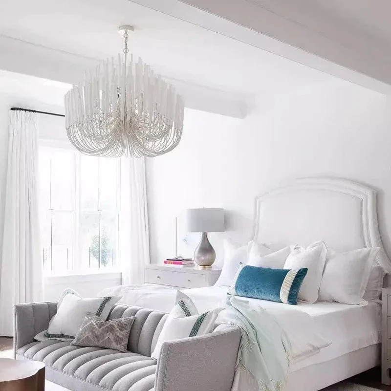 Lustre Chandelier en Bois Blanc