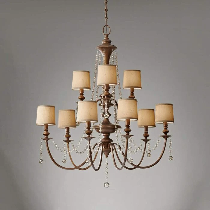 Grand Lustre Bronze Ancien