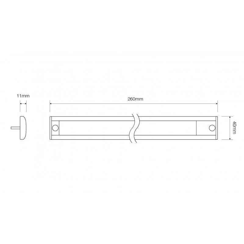 Lampe Intérieure avec Bouton Tactile 260mm 12v / Base Grise / Autolamps LED