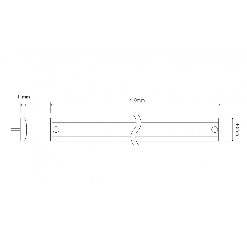 Lampe Intérieure avec Bouton Tactile 410mm 24v / Base Grise / Autolamps LED