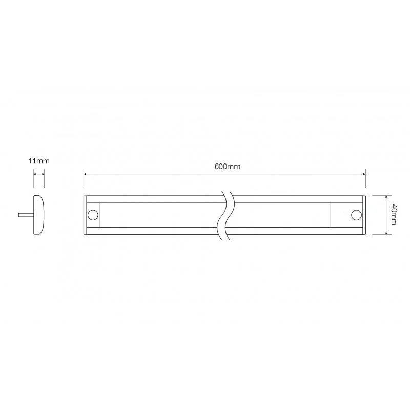 Lampe d'intérieur LED 600mm 12v, base grise - LED Autolamps