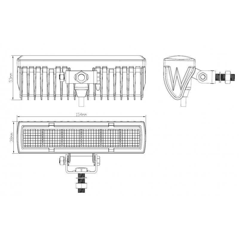 Projecteur de travail LED 18 W à faisceau combiné spot/flood
