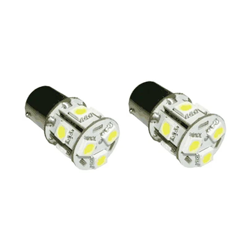 Ampoules de clignotant à LED blanches 12 V, BA15S / Remplace 382 / Paquet de 2
