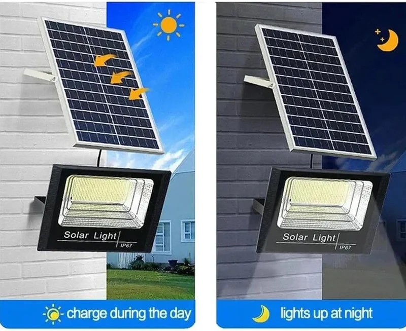 Heavy Duty 800W Led Solar Floodlight With Remote Control IP66 Waterproof Outdoor Spotlight For Backyards And Driveways Rugged Badass Design Super Bright Nighttime Security