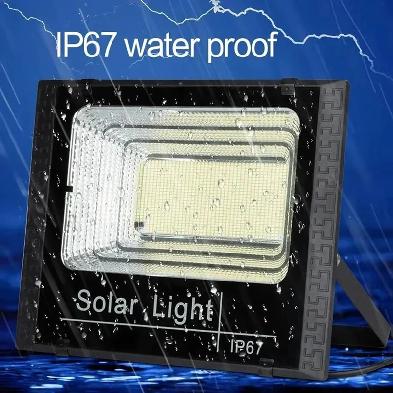 Heavy Duty 800W Led Solar Floodlight With Remote Control IP66 Waterproof Outdoor Spotlight For Backyards And Driveways Rugged Badass Design Super Bright Nighttime Security