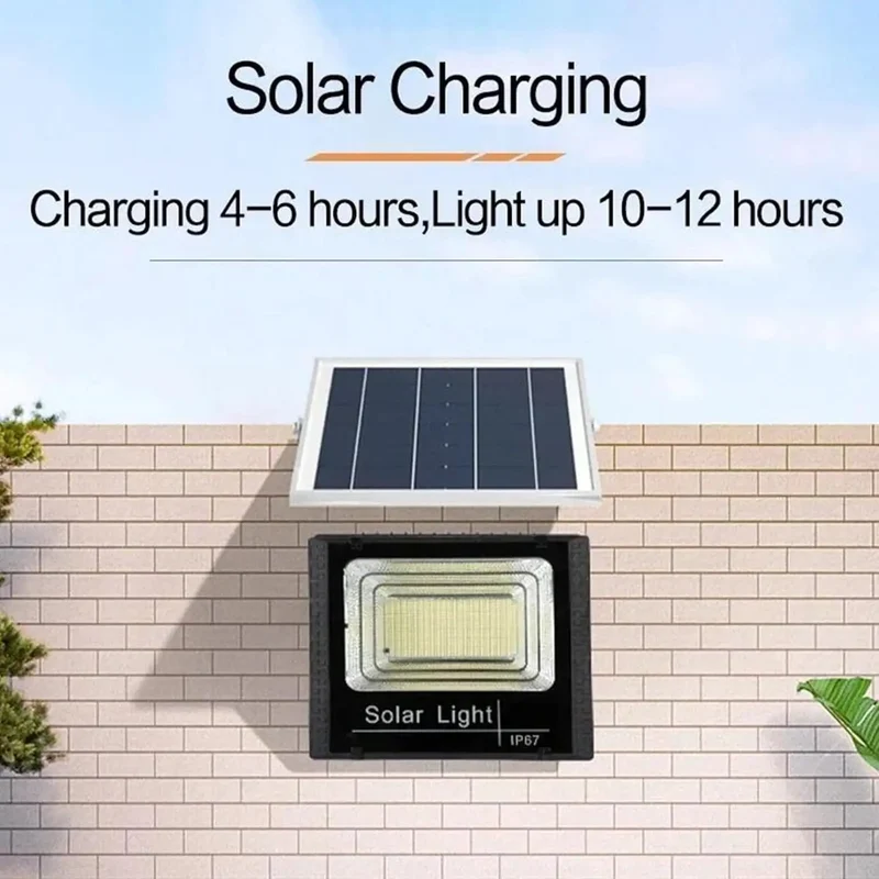 Heavy Duty 800W Led Solar Floodlight With Remote Control IP66 Waterproof Outdoor Spotlight For Backyards And Driveways Rugged Badass Design Super Bright Nighttime Security