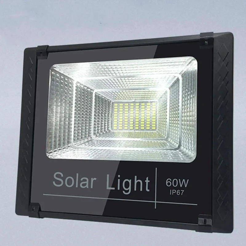 Hella Bright 60W Solar Flood Lights With Tough IP67 Waterproof Build Automatic Dusk To Dawn Light Sensor No Sweat Install For Backyard And Driveway Reliable Led Nighttime Lighting
