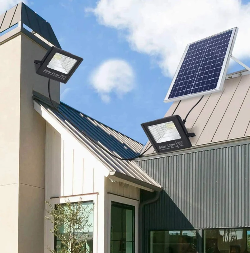 Super Bright Dual Head Solar Flood Lights With Remote Control Built Tough Outdoor Security Lighting Rock Solid Waterproof IP65 Rated High Output Led Arrays Zero Utility Costs