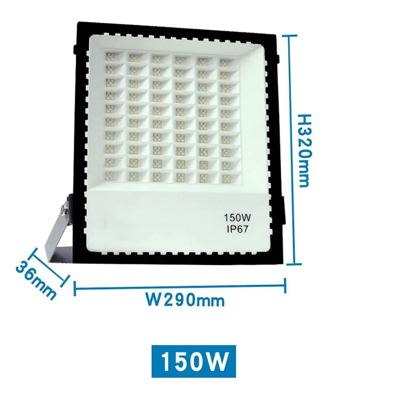 Badass Two Hundred Watt Led Flood Light Featuring Ip67 Weatherproof Design And 6500K Daylight White Illumination Ideal For Backyard Garage Warehouse And Patio Security Jobs