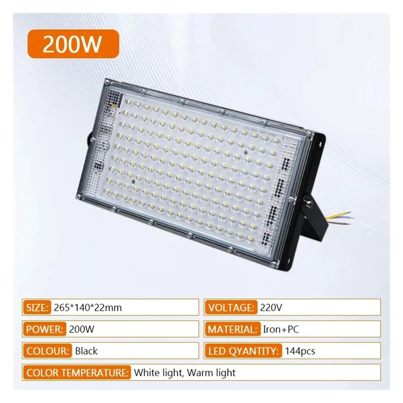 Tough Outdoor Led Floodlight Ip65 Waterproof Super Bright Spotlight Heavy Metal Build Easy Wall Install Ideal For Yard Patio Garage Security And Street Lighting Cool White Beam