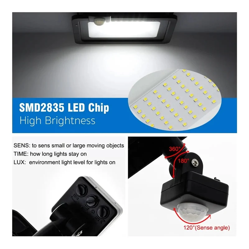 Built Tough PIR Motion Sensor LED Flood Light With IP66 Weatherproof Design And Adjustable Detection Range For Driveway Sidewalk Or Parking Lot Nighttime Security Daylight And Warm White Mode