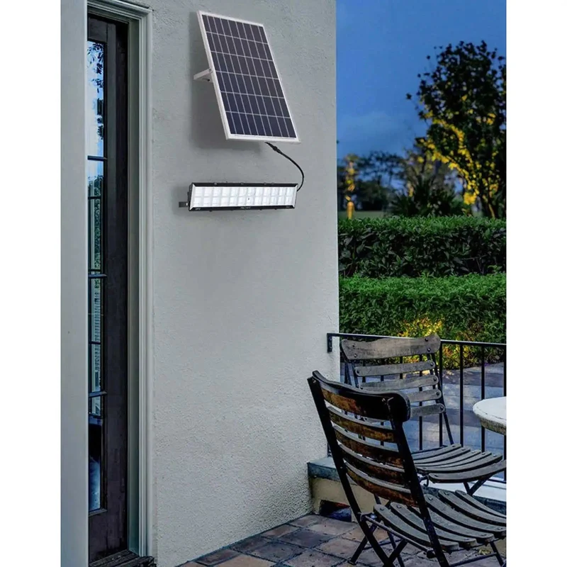 Heavy Duty Solar Powered Flood Lights Outdoor Waterproof Led With Remote Wide Angle Knockout Brightness No Sweat Setup For Yard Driveway Pool Garage And Court