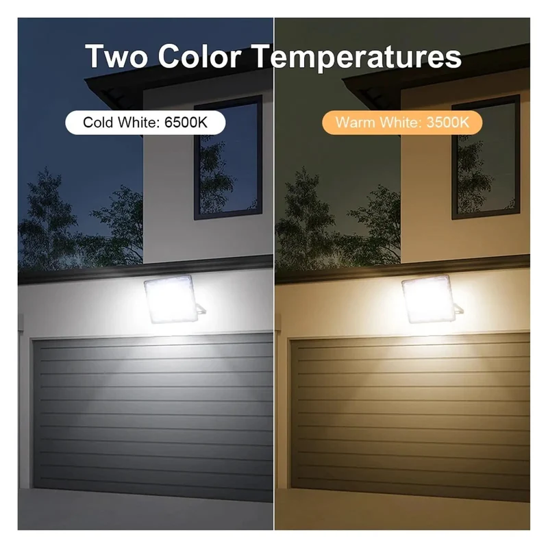 Heavy Duty Led Flood Light Weatherproof Projector Lamp With Durable Die Cast Body For Driveways Barns And Job Sites Pumping Out Piercing Cold White Beam And Zero Hassle Wall Mount Installation