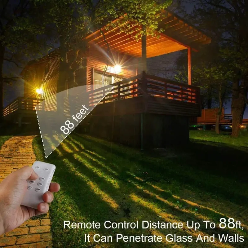 Badass 100W Solar Flood Lights With Remote Hella Bright IP66 Waterproof Outdoor Spotlight Three Color Temps For Yard And Parking Lot Areas That Always Shine Bright