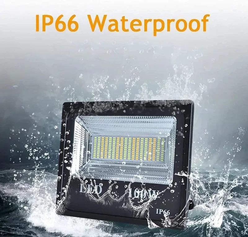 Badass 100W Solar Flood Lights With Remote Hella Bright IP66 Waterproof Outdoor Spotlight Three Color Temps For Yard And Parking Lot Areas That Always Shine Bright