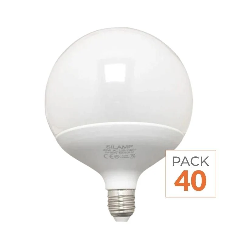 Pack de 40 - Ampoule LED E27 12W 220V G95 300° Globe