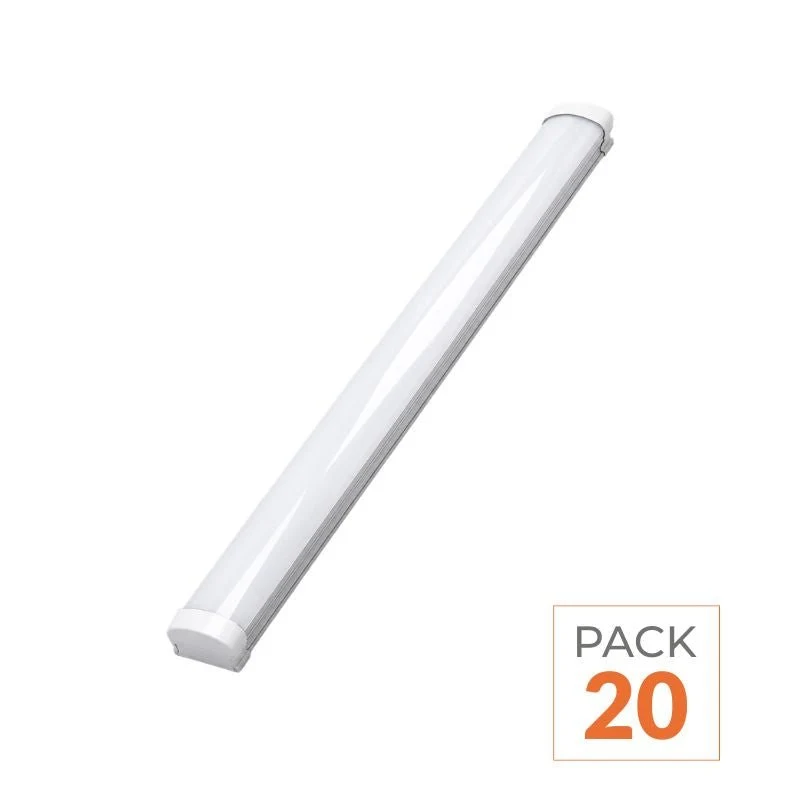 Réglette LED étanche 120cm 36W IP65 - Pack de 20