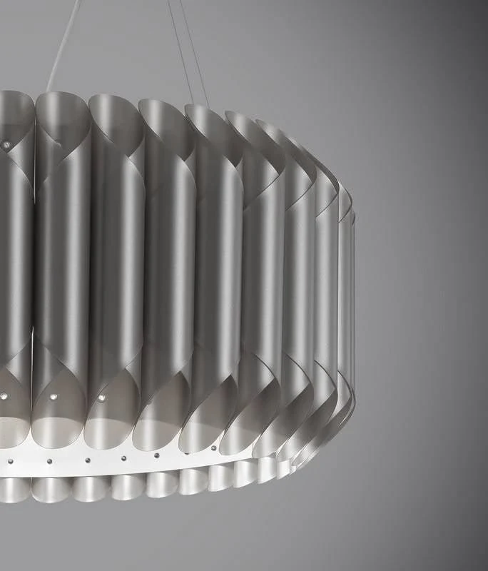 Suspension polilux LOUISE Ø 50 ou 60 cm argent