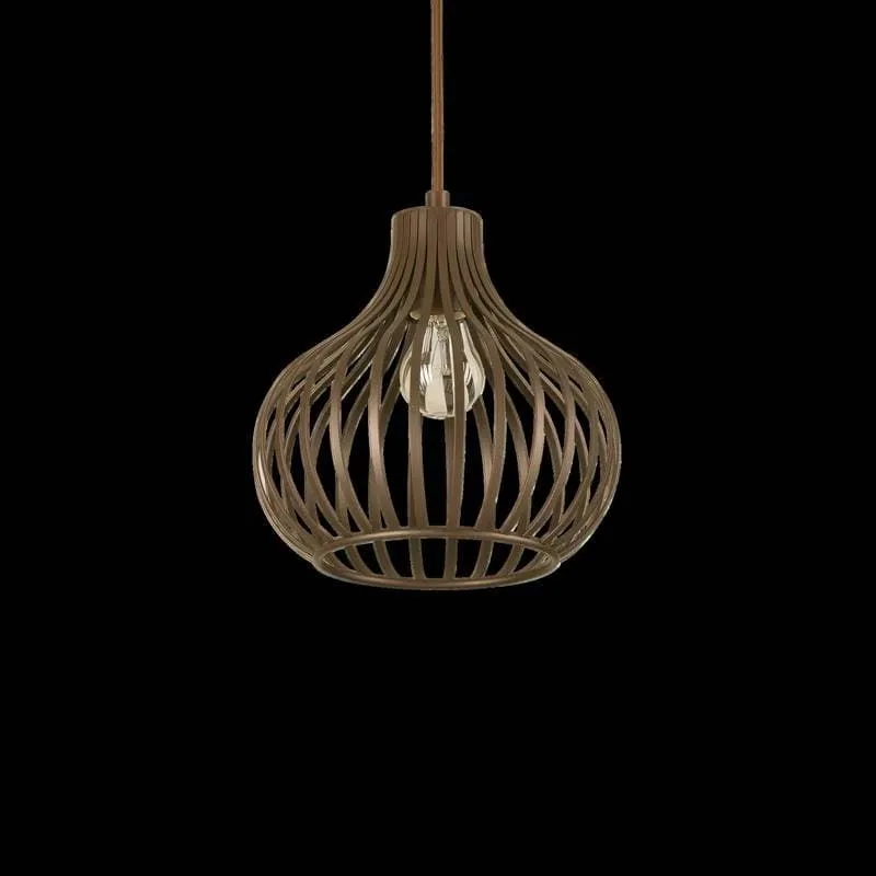 Suspension ONION marron effet métallique D23