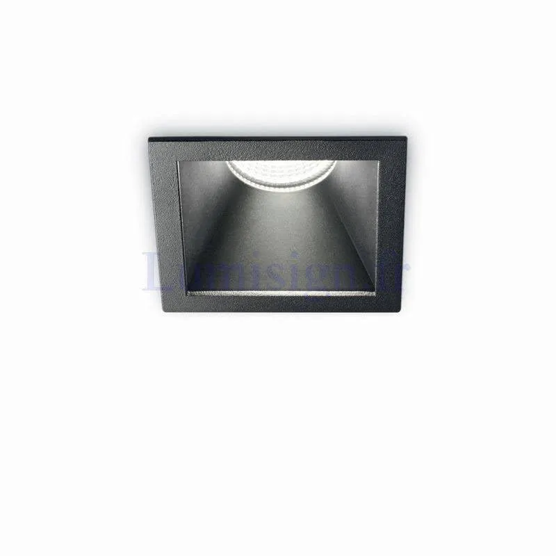 Spot encastrable basse luminance LED GAME carré noir