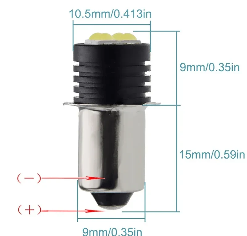 Ampoule LED P13,5S 6V pour lampe de poche Maglite
