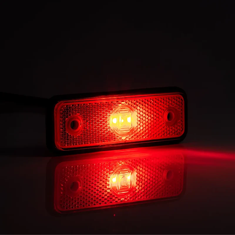 Feu de position rectangulaire mince à LED avec réflecteur