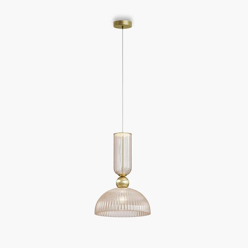 Suspension Moderne en Verre Ambre