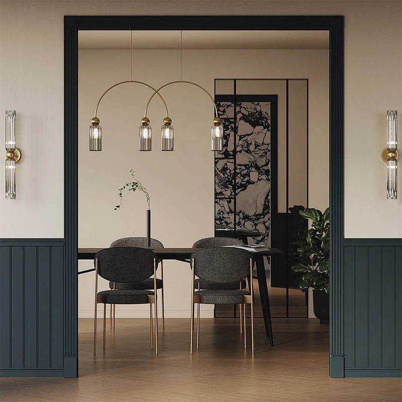 Luminaire Mur Moderne Verre Noir