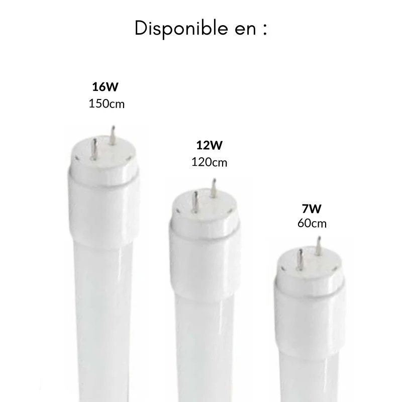 Tube Néon LED 120cm T8 18W IP20 100lm/W