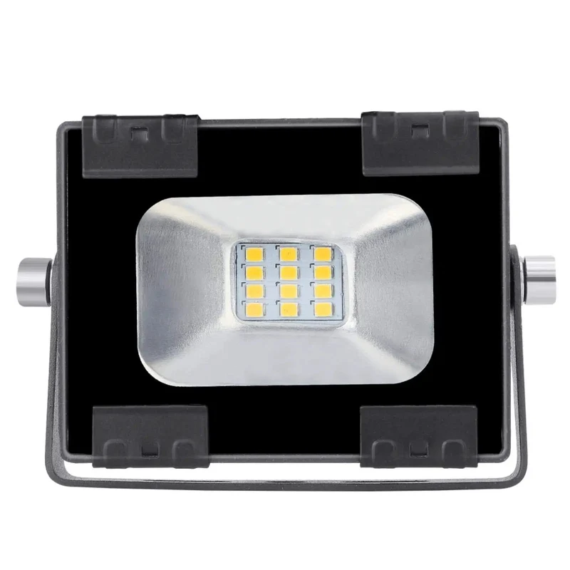 Heavy Duty 10W LED Floodlight 1000 Lumens IP65 Waterproof Warm White Outdoor Security Spotlight Thick Aluminum Die Casting Tough Weatherproof Wall Light For Yard Garden Court Kickass Brightness Solid Construction Badass Cooling Tech