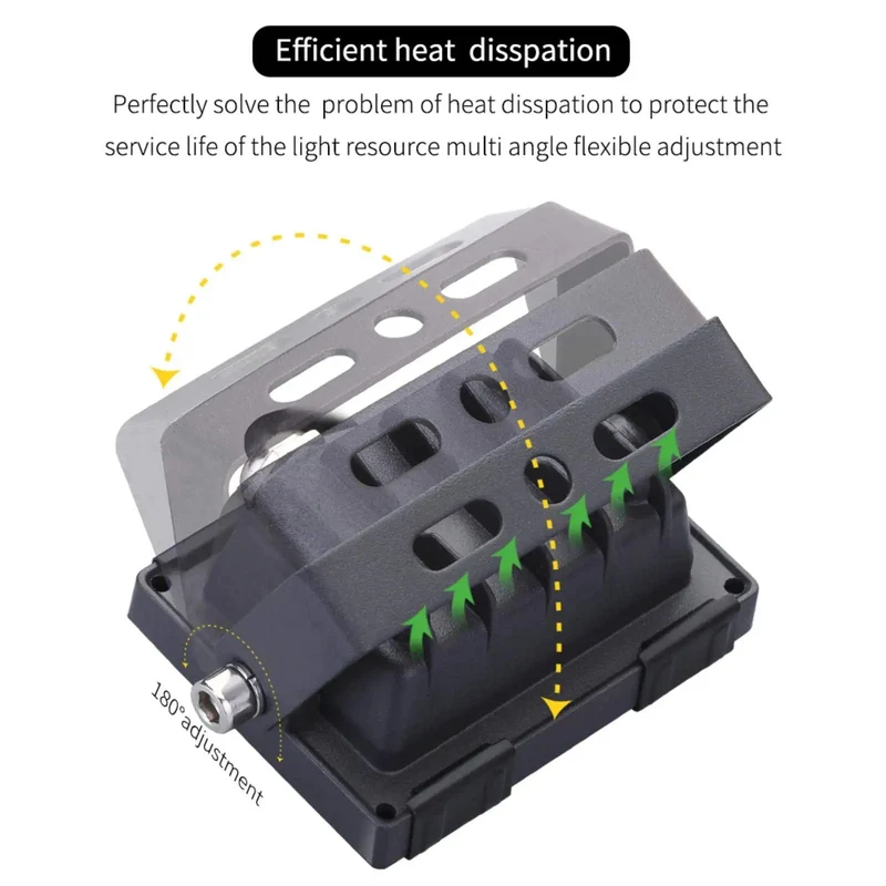 Heavy Duty 10W LED Floodlight 1000 Lumens IP65 Waterproof Warm White Outdoor Security Spotlight Thick Aluminum Die Casting Tough Weatherproof Wall Light For Yard Garden Court Kickass Brightness Solid Construction Badass Cooling Tech