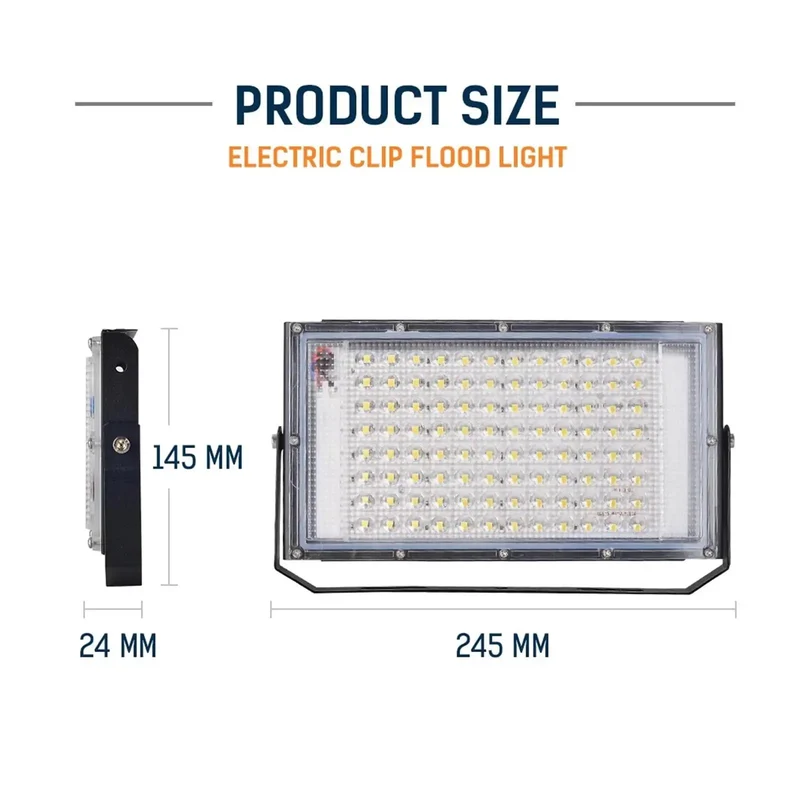 Badass 12V DC LED Flood Lights 50W And 100W Hella Bright Heavy Duty Outdoor Spotlights IP66 Waterproof Slick Design For Fences Barns Garages Rock Solid Portable Illumination Cool White Cast