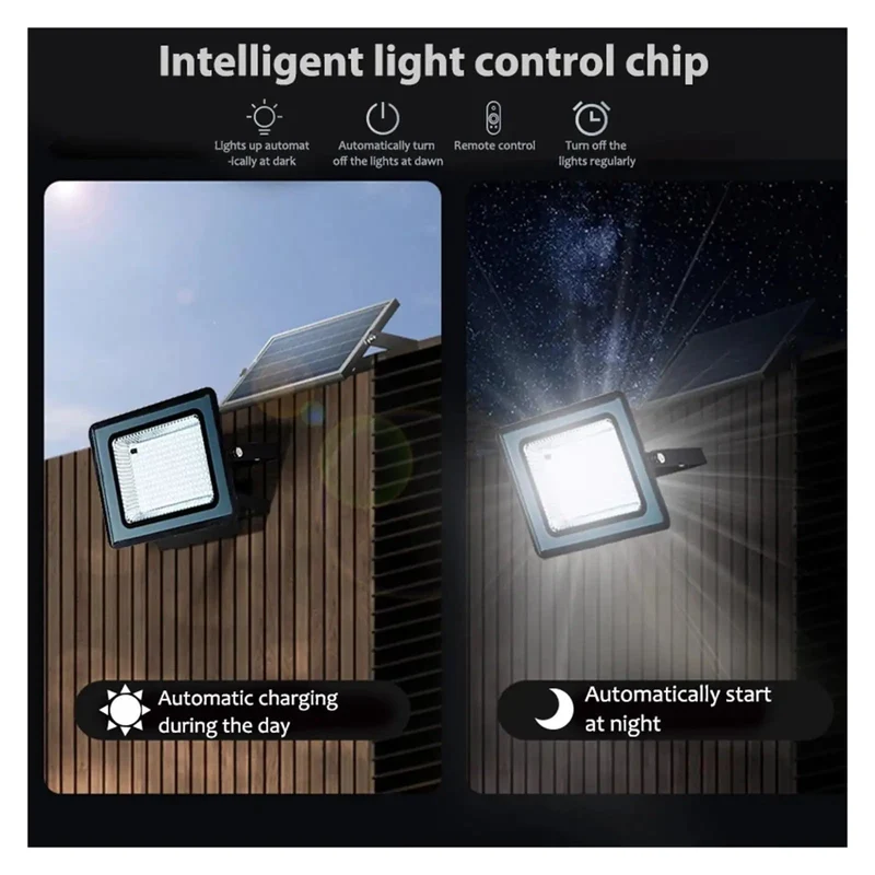 Heavy Duty Solar Flood Light With Remote Control Killer Outdoor Security Spotlight For Backyard And Driveway Waterproof Wireless Led Wall Lamp Fully Automatic