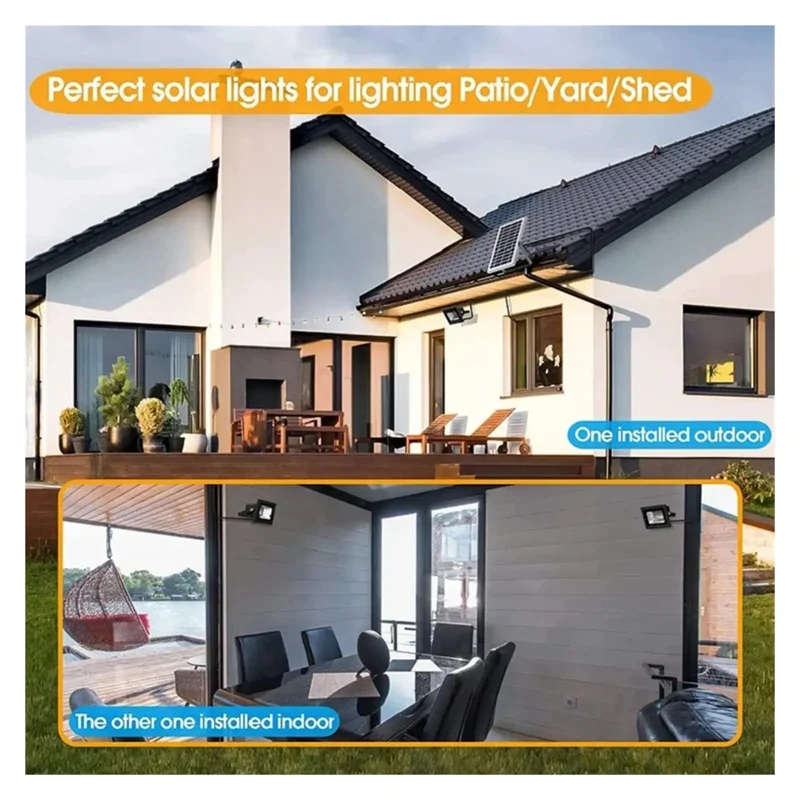 Heavy Duty Solar Flood Light With Remote Control Killer Outdoor Security Spotlight For Backyard And Driveway Waterproof Wireless Led Wall Lamp Fully Automatic