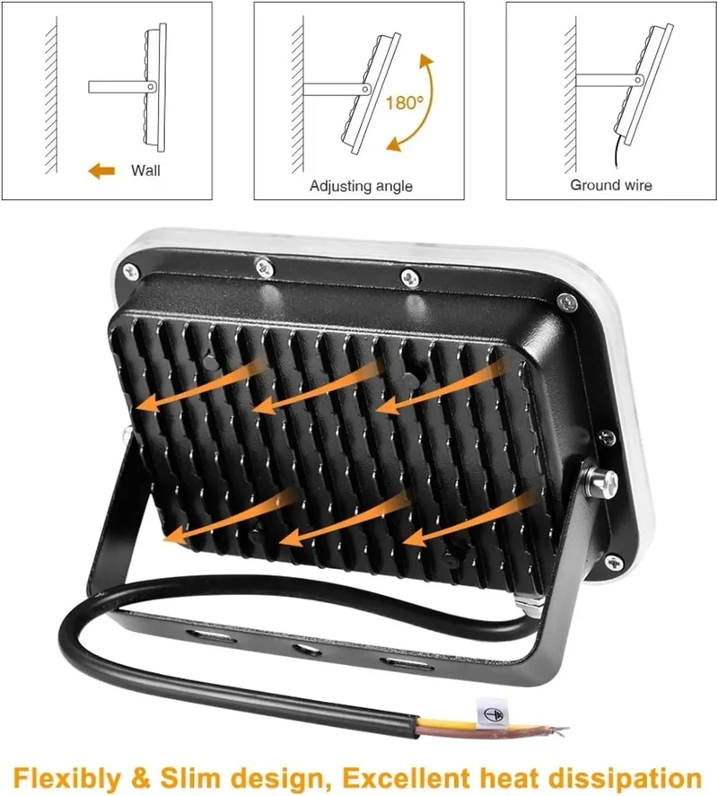 Super Bright 30W LED Flood Lights Outdoor Rock Solid IP67 Waterproof For Yard And Garden Security Lighting Heavy Duty Exterior Illumination Zero Sweat Performance