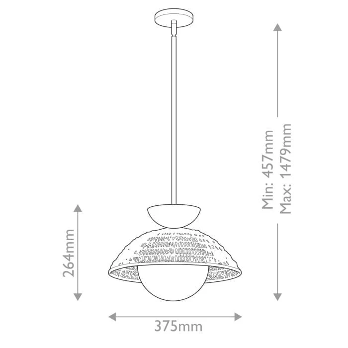 Suspension Cuisine Boheme Noire
