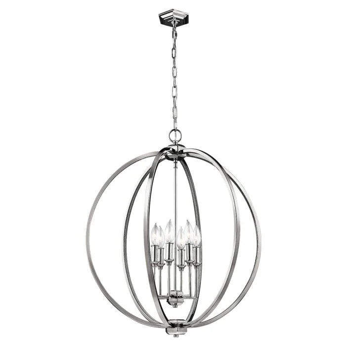 Lustre Salon Boule Argente