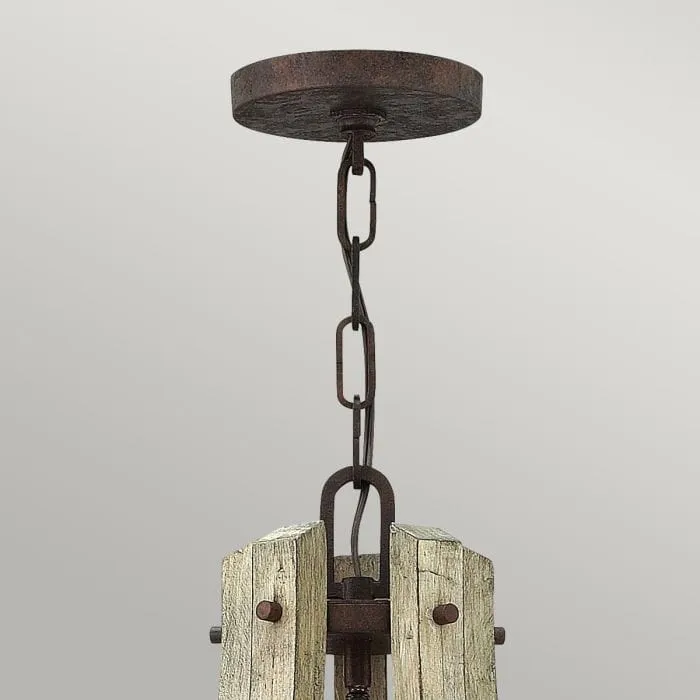 Lustre Bois Style Rustique