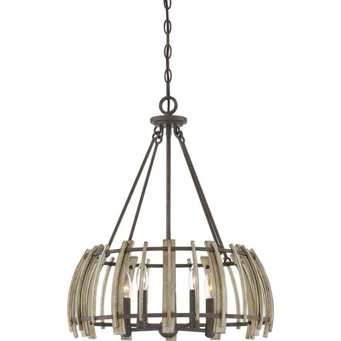 Lustre Rustique en Bois