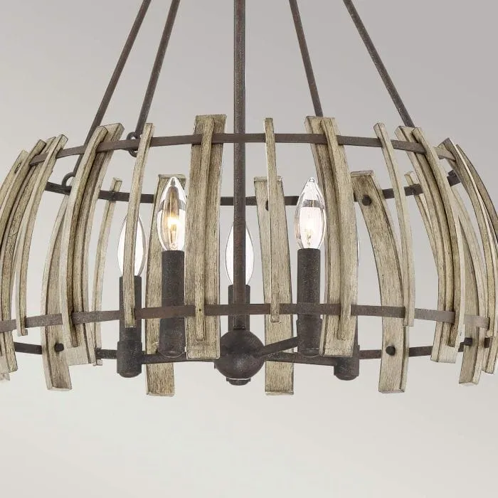 Lustre Rustique en Bois