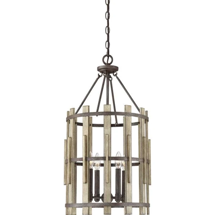 Luminaire Suspension Rustique en Bois