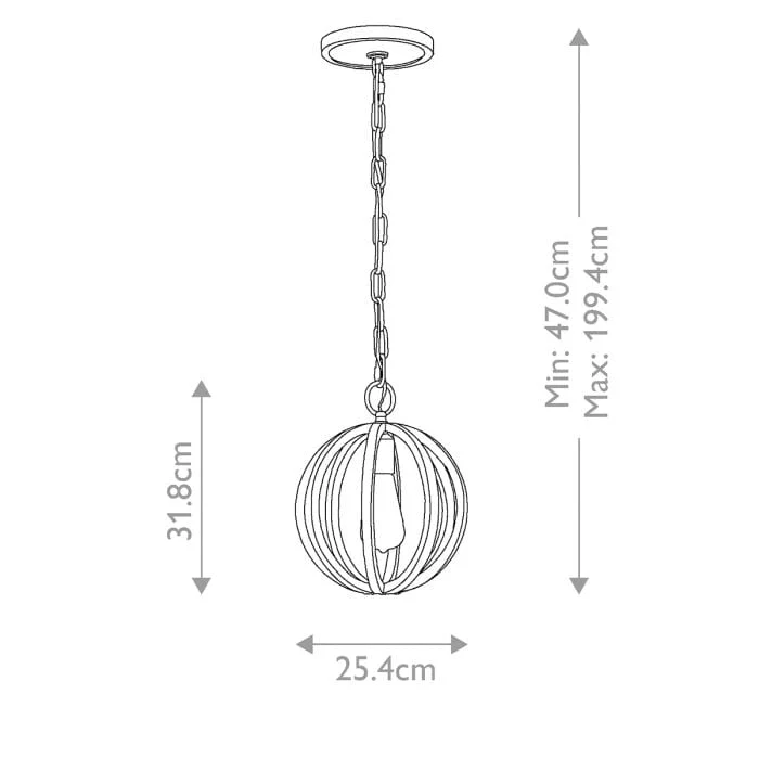 Suspension en Bois Gris